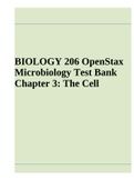 BIOLOGY 206 OpenStax Microbiology Test Bank Chapter 3: The Cell