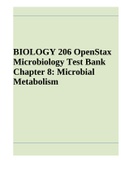BIOLOGY 206 OpenStax Microbiology Test Bank Chapter 3: The Cell & BIOLOGY 206 OpenStax Microbiology Test Bank Chapter 8: Microbial Metabolism  