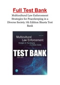 Multicultural Law Enforcement Strategies for Peacekeeping in a Diverse Society 7th Edition Shusta Test Bank