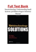 Nanotechnology Understanding Small Systems 3rd Edition Rogers Solutions Manual