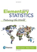 Elementary Statistics Picturing the World 7th Edition Larson Solutions Manual