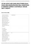 ATI RN ADULT MED SURG PROCTORED EXAM &lpar;NGN&rpar; 2024&sol;2025&lpar;UPDATED&rpar; REAL QUESTIONS & VERIFIED CORRECT ANSWERS&sol;A&plus; GRADE &vert;GET IT RIGHT&excl;&excl;