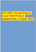 AFL1501 Assignment 6 Final PORTFOLIO SEMESTER 2 YEAR 2022