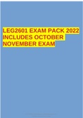 LEG2601 EXAM PACK 2022 INCLUDES OCTOBER NOVEMBER EXAM