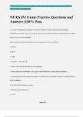 NURS 251 Exam Practice Questions and Answers &vert;100&percnt; Pass