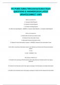 911 Public Safety Telecommunicators Exam QUESTIONS & ANSWERS&lpar;2024 LATEST UPDATE&rpar;CORRECT 100&percnt;