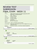 NURS 6512  REVIEW TEST SUBMISSION FINAL EXAM WEEK 11 WITH VERIFIED SOLUTION GRADED A+