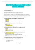BIOL 103 Final Exam-with 100&percnt; verified answers-2022-2023