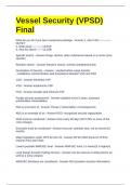 Vessel Security &lpar;VPSD&rpar; Final Exam Questions and Answers