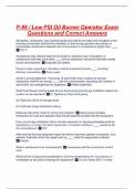 P-99 &sol; Low PSI Oil Burner Operator Exam Questions and Correct Answers