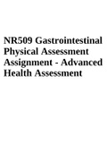 NR509 Gastrointestinal Physical Assessment Assignment 