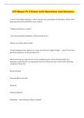 ATI Neuro Pt 2 Exam with Questions and Answers 