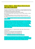 PEDIATRICS - HESI PRACTICE EXAM 2022 BEST REVIEW