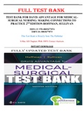 Test Bank for Davis Advantage for Medical-Surgical Nursing&colon; Making Connections to Practice 2nd Edition Hoffman and Sullivan