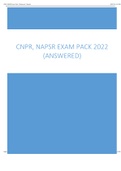CNPR, NAPSR Exam Pack 2022 (ANSWERED).