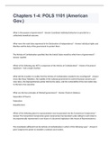 Chapters 1-4&colon; POLS 1101 &lpar;American Gov&period;&rpar;2022&sol;2023