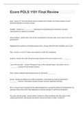 Ecore POLS 1101 Final Review 2022&sol;2023
