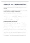 POLS 1101&colon; Final Exam Multiple Choice 2022&sol;2023