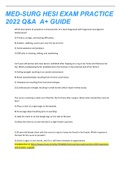 MED-SURG HESI Exam Practice 2022&comma; questions and answers&period; A&plus; 