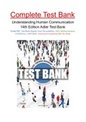 Understanding Human Communication 14th Edition Adler Test Bank
