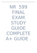 NR 599 FINAL EXAM STUDY GUIDE COMPLETE A+ GUIDE.