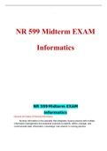 NR 599 Midterm EXAM Informatics 2022/2023