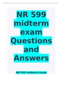 NR 599 midterm exam Questions and Answers