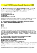 AAPC CPC Practice Exam C&period;docx  Questions with 100&percnt; Correct Answers UPDATED 2022
