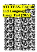 ATI TEAS- English and Language Usage Test &lpar;2022&rpar;