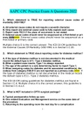 AAPC CPC Practice Exam A&period;docx  Questions with 100&percnt; Correct Answers UPDATED 2022