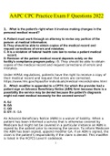 AAPC CPC Practice Exam F&period;docx  Questions with 100&percnt; Correct Answers UPDATED 2022