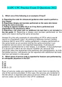 AAPC CPC Practice Exam D&period;docx  Questions with 100&percnt; Correct Answers UPDATED 2022