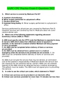 AAPC CPC Practice Exam E&period;docx  Questions with 100&percnt; Correct Answers UPDATED 2022