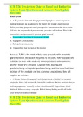 NUR 224- Pre-lecture Quiz on Renal and Endocrine System Exam Questions and Answers New Update 2022&sol;2023