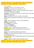 NURSING 390 Exam 1 study guide Patho Cellular Regulation & Infection Latest Update 2022&sol;2023 Assured Success 