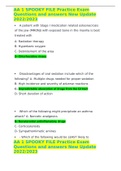 AA 1 SPOOKY FILE Practice Exam Questions and answers New Update 2022&sol;2023