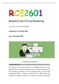 RCE2601 Portfolio 2022 Updated Answers
