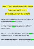 WGU C963 American Politics Exam Questions and Answers 2022/2023| 100% Correct Verified Answers