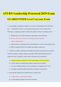 ATI RN Leadership Proctored 2019 Exam - GUAREENTEED Level 3 on your Exam Questions and Answers| 100% Correct Verified Answers