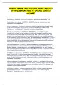 GENETICS FROM GENES TO GENOMES EXAM-2024 WITH QUESTIONS AND A&plus; GRADED CORRECT ANSWERS