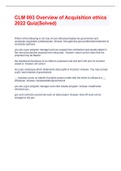 CLM 003 Overview of Acquisition ethics 2022 Quiz&lpar;Solved&rpar;