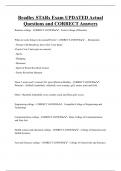Bradley STARs Exam UPDATED Actual  Questions and CORRECT Answers