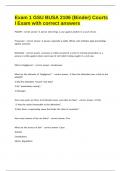 Exam 1 GSU BUSA 2106 &lpar;Binder&rpar; Courts I Exam with correct answers