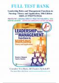 Test Bank For Leadership Roles and Management Functions in Nursing 10th Edition By Bessie L&period; Marquis&semi; Carol Huston 9781975139216 Chapter 1-25 Complete Guide &period;