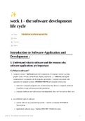 Software Application Design and Development - 5 weeks worth of lectures