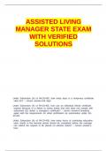 ASSISTED LIVING MANAGER AZ NUMBERS EXAMS COMPILATION BUNDLE