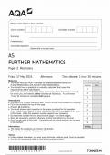 AQA AS FURTHER MATHEMATICS QUESTION PAPER 2 2024 &lpar;7366&sol;2M&rpar; 