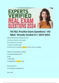 VA P&C Practice Exam Questions&sol; 142 Q&A&sol; Already Graded A&plus;&sol; 2024-2025&period; 