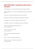 BIO 2100 Exam 1 questions with correct answers&period;