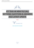 ATI TEAS-V6 NEW FILE (ALL SECTIONS) QUESTIONS & ANSWERS 2022 LATEST UPDATE